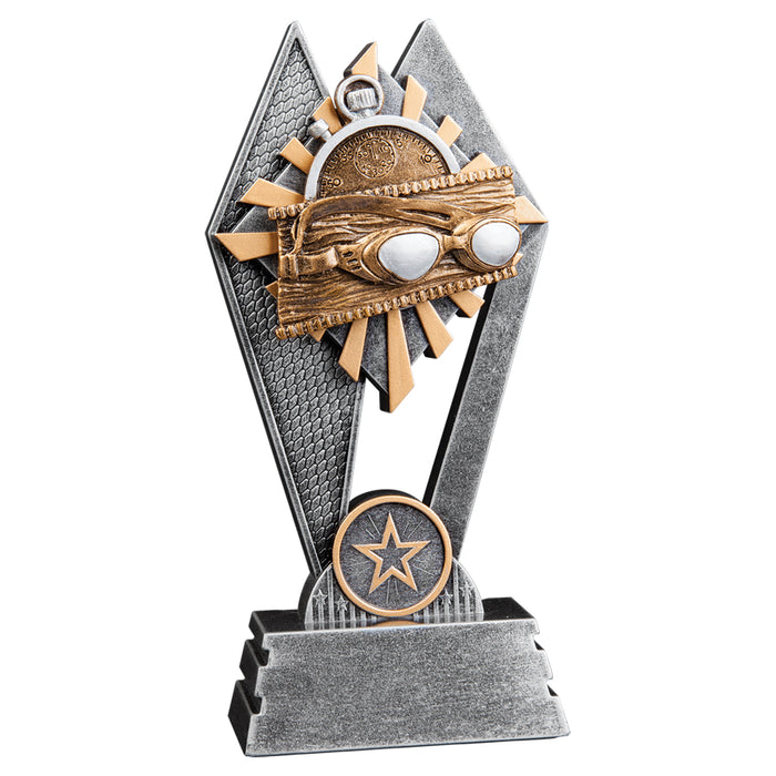 Swimming Resin Trophy award in 2 sizes with free engraving!