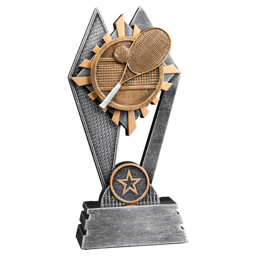 Tennis Resin Trophy award in 2 sizes with free engraving!