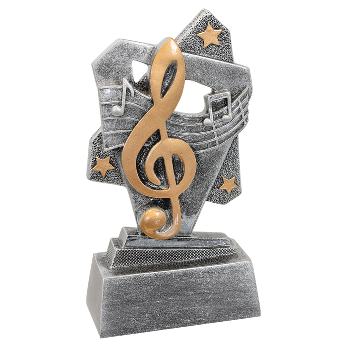 Music Resin Trophy award in 2 sizes with free engraving!