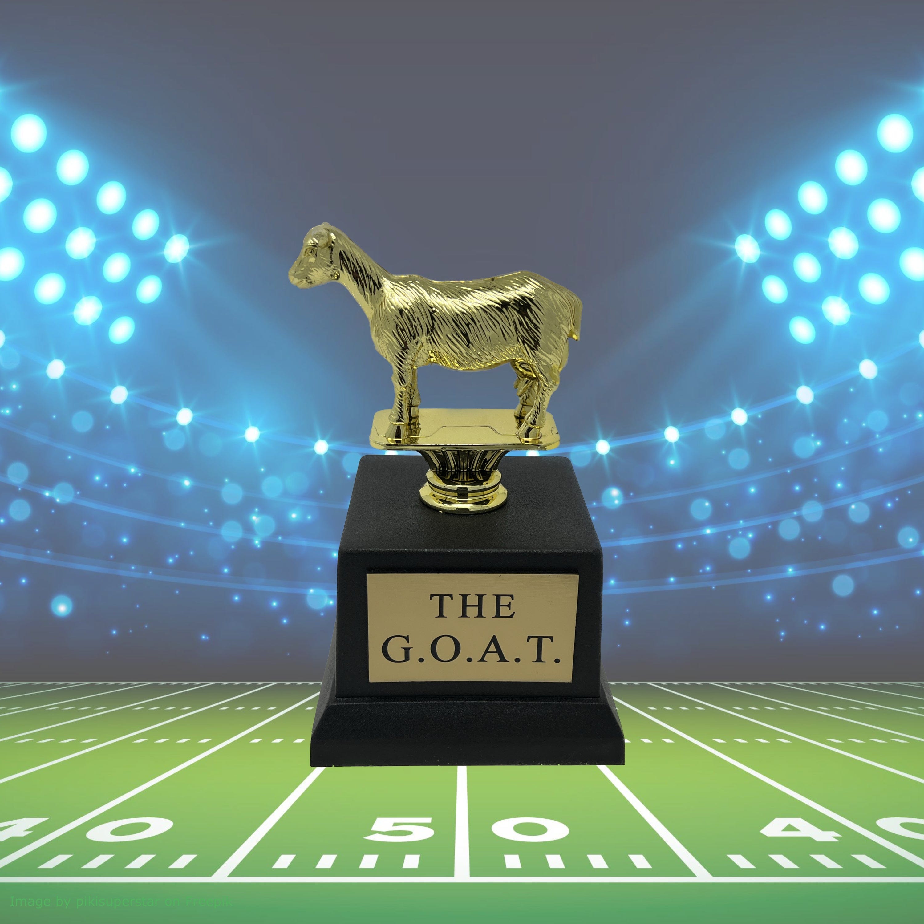 Greatest of All Time Trophy - GOAT - The Goat Trophy Award with Option for  Customized Engraving - Funny Trophy to Recognize Boss, Co-Workers, Friends