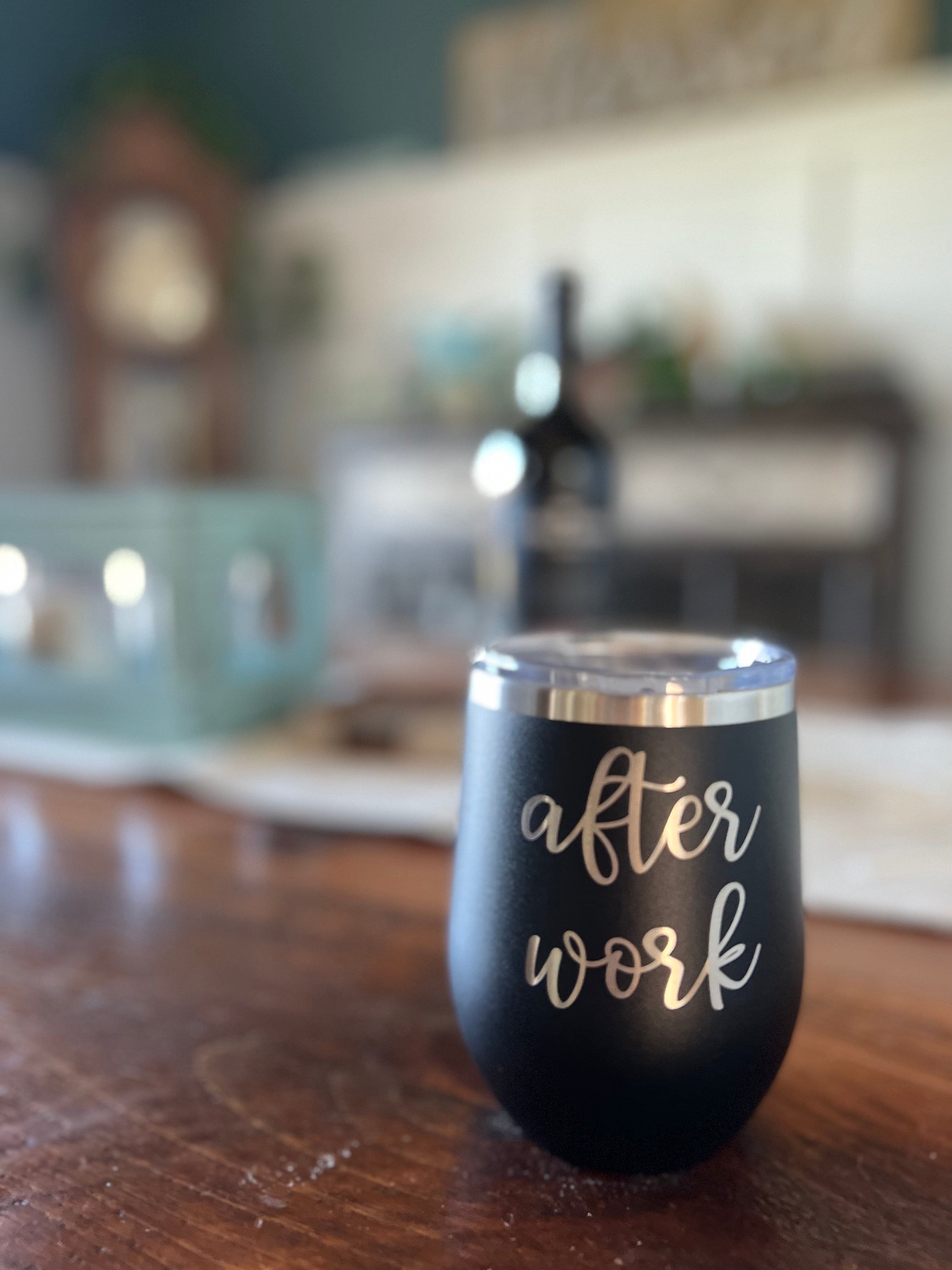 Before Work After Work Coffee Mug and Wine Tumbler Set — Griffco Supply