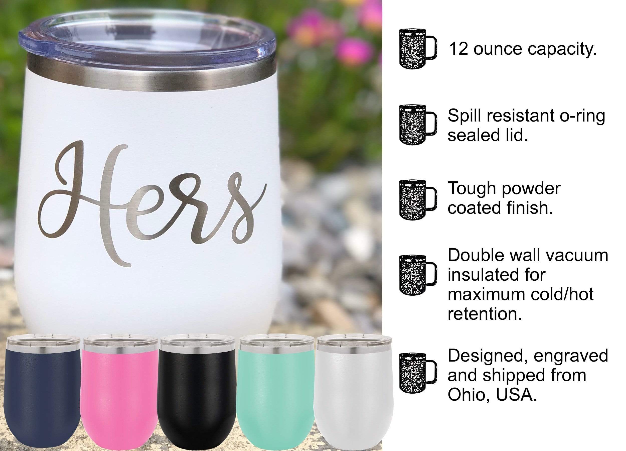 I Like His Beard, I Like Her Butt - Insulated Stemless Wine Glass Set —  Griffco Supply