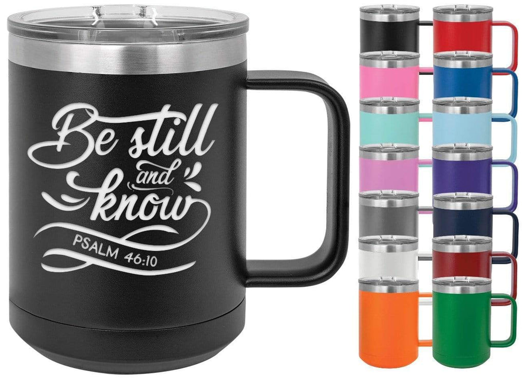 Be Still Pink Stainless Steel Water Bottle - Psalm 46:10